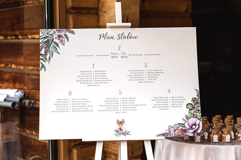 dodatki ślubne - plan stołów