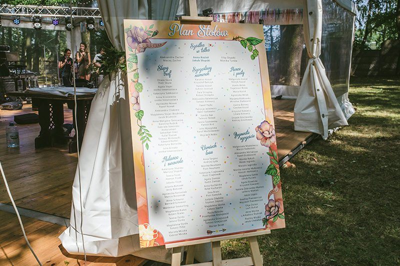 dodatki ślubne - plan stołów