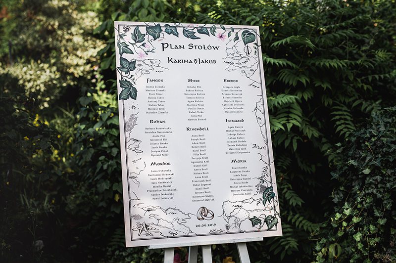 dodatki ślubne - plan stołów