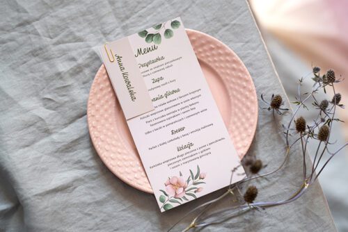 Menu z winietką