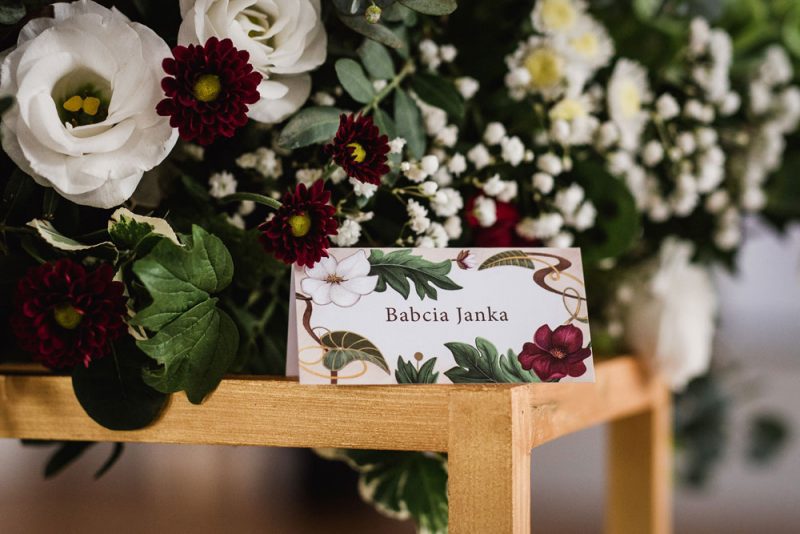 Winietka stojąca na wesele personalizowana